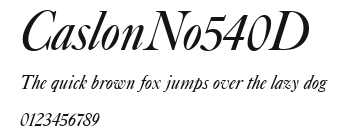 CaslonNo540D Preview