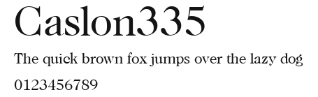 Caslon335 Preview
