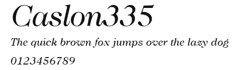 Caslon335 Preview