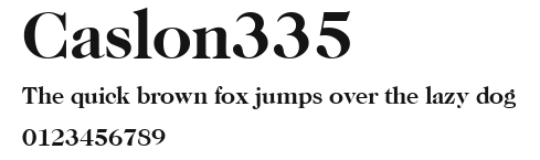 Caslon335 Preview