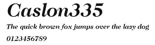 Caslon335 Preview