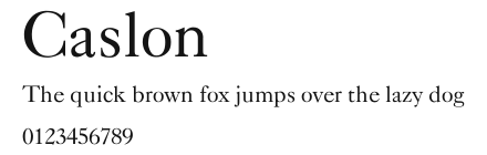 Caslon Preview