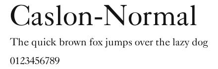 Caslon-Normal Preview
