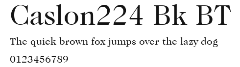 Caslon224 Bk BT Preview