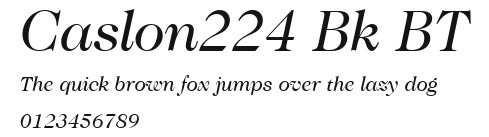 Caslon224 Bk BT Preview