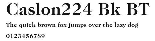 Caslon224 Bk BT Preview