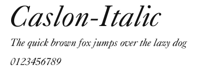 Caslon-Italic Preview