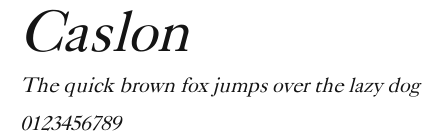 Caslon Preview