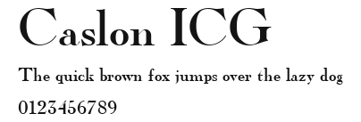 Caslon ICG Preview