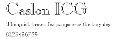 Caslon ICG Preview