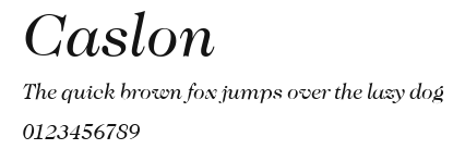 Caslon Preview