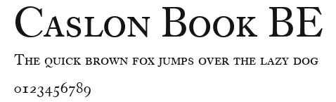 Caslon Book BE Preview