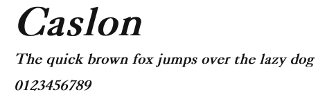 Caslon Preview