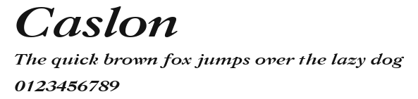 Caslon Preview