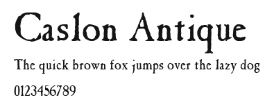 Caslon Antique Preview