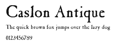 Caslon Antique Preview