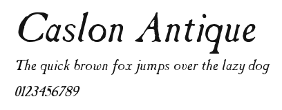 Caslon Antique Preview