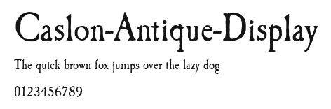 Caslon-Antique-Display Preview