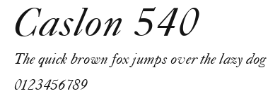 Caslon 540 Preview