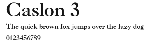 Caslon 3 Preview