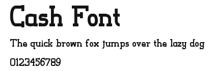 Cash Font Preview