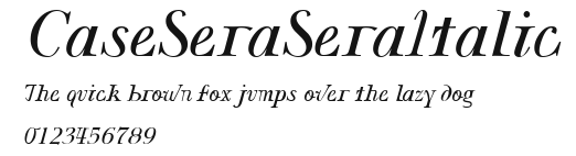 CaseSeraSeraItalic Preview