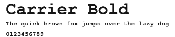 Carrier Bold Preview