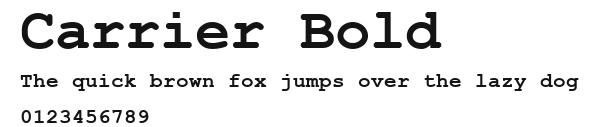 Carrier Bold Preview