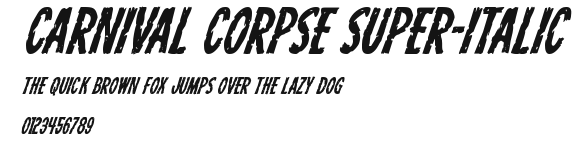 Carnival Corpse Super-Italic Preview