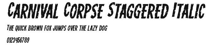 Carnival Corpse Staggered Italic Preview