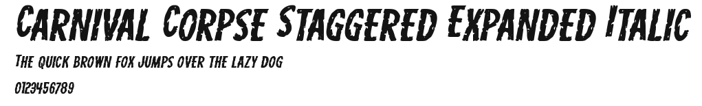 Carnival Corpse Staggered Expanded Italic Preview