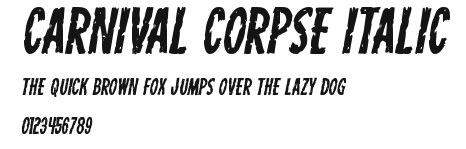 Carnival Corpse Italic Preview