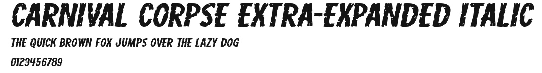 Carnival Corpse Extra-Expanded Italic Preview