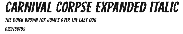 Carnival Corpse Expanded Italic Preview
