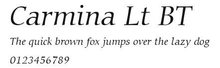 Carmina Lt BT Preview
