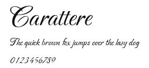 Carattere Preview