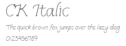 CK Italic Preview