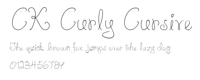 CK Curly Cursive Preview