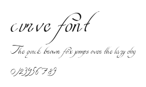 curve font Preview