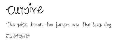 cursive Preview