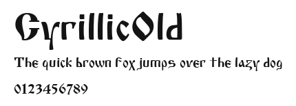 CyrillicOld Preview