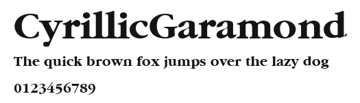 CyrillicGaramond Preview