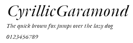 CyrillicGaramond Preview