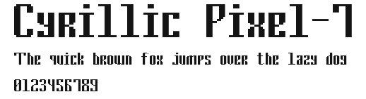 Cyrillic Pixel-7 Preview