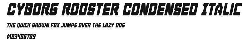 Cyborg Rooster Condensed Italic Preview