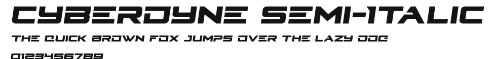 Cyberdyne Semi-Italic Preview
