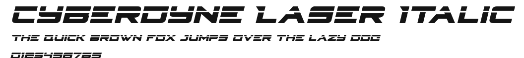 Cyberdyne Laser Italic Preview