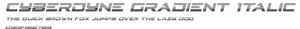 Cyberdyne Gradient Italic Preview