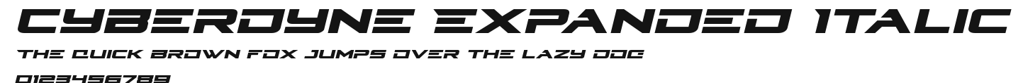 Cyberdyne Expanded Italic Preview