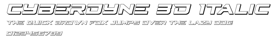 Cyberdyne 3D Italic Preview